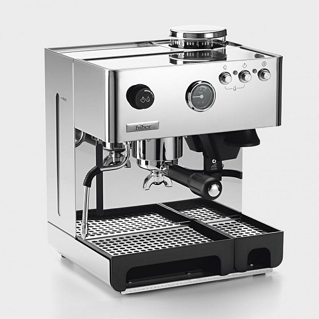 Espressomaschine mit Kegelmahlwerk, Edelstahl