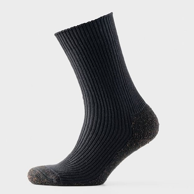 Kupfer-Socke Merino, schwarz